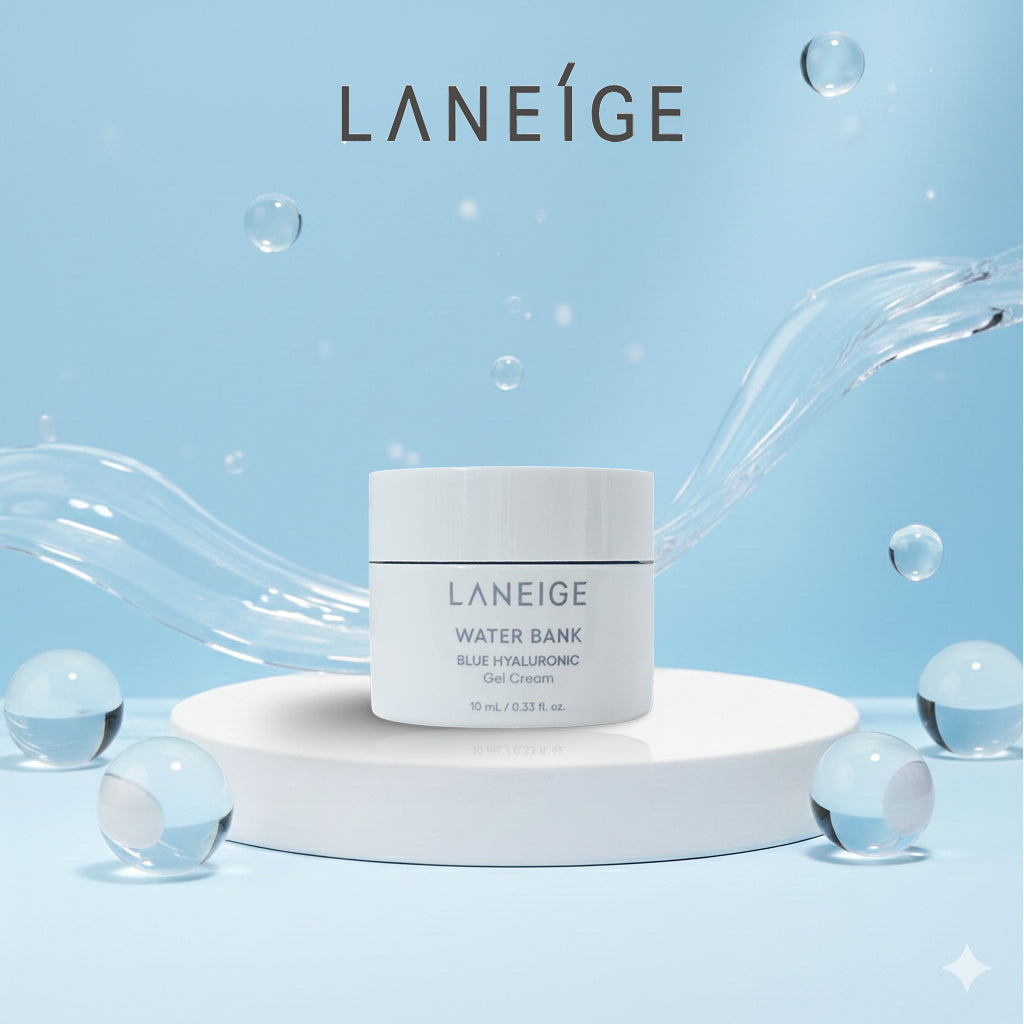 LANEIGE Water Bank Blue Hyaluronic Gel Cream 10 ml x 3ea – Individual Mini