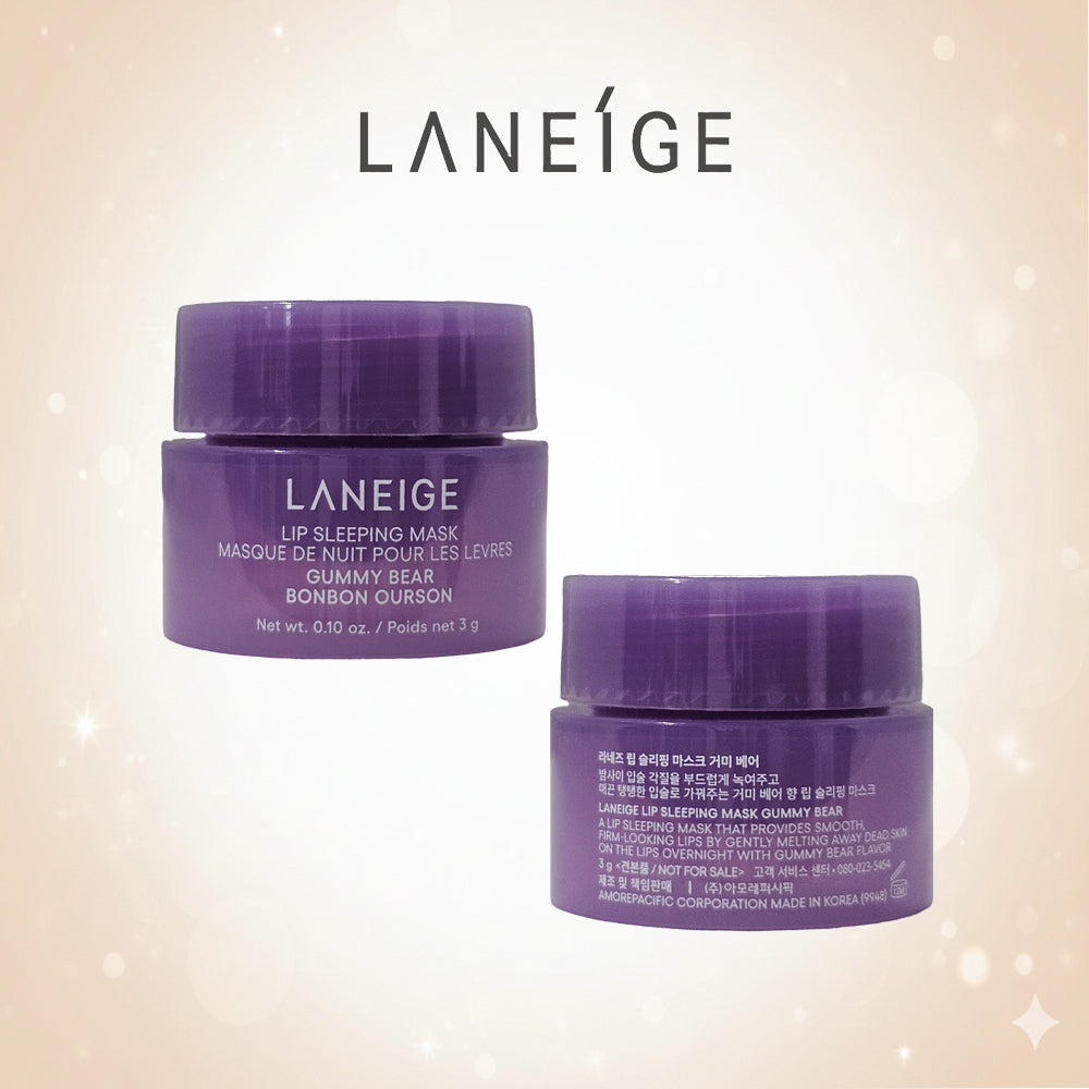 LANEIGE Lip Sleeping Mask EX Gummy Bear 3 g x 2ea– Individual Mini
