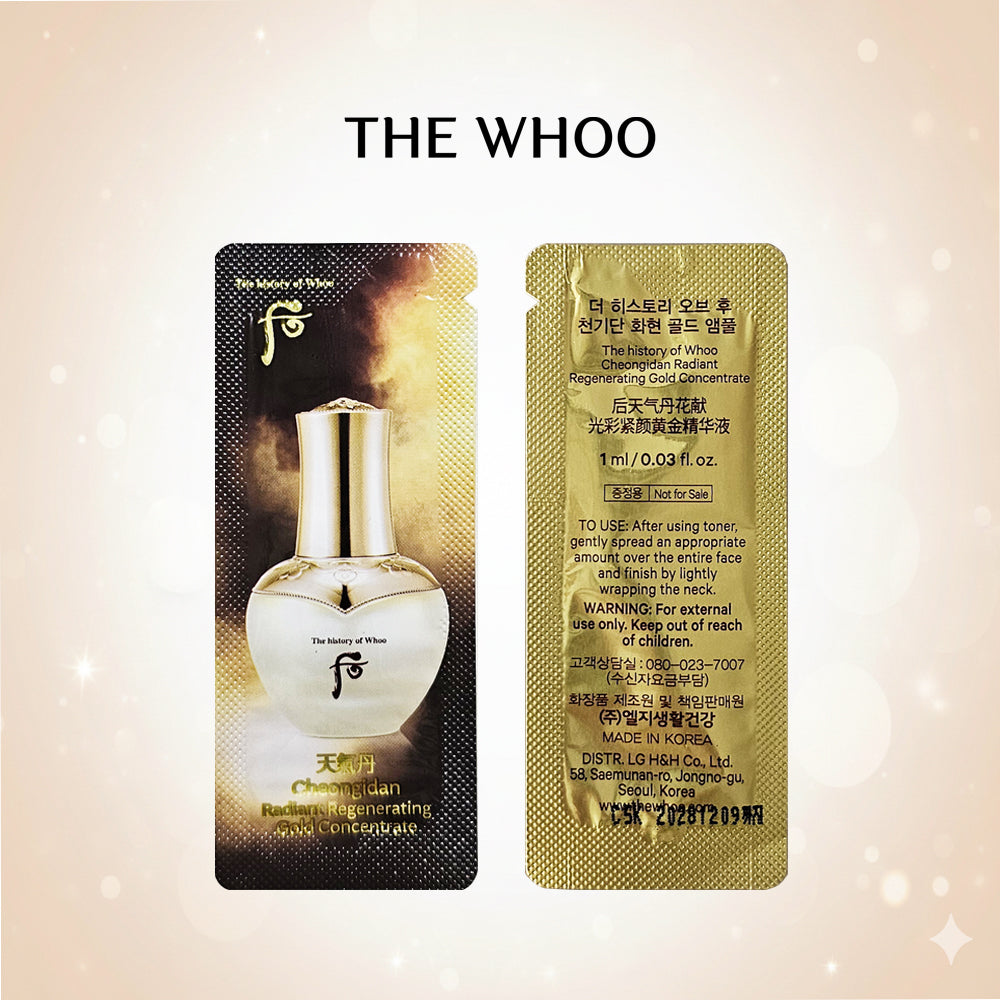 The History of Whoo Cheongidan Radiant Regenerating Gold Ampoule (1ml x 60pcs Set) Travel Size