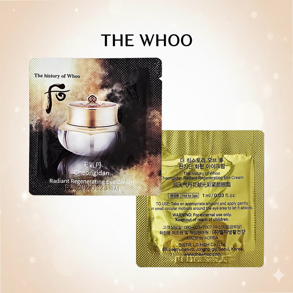 The History of Whoo Cheongidan Radiant Regenerating Eye Cream (1ml x 60pcs Set)  Travel Size