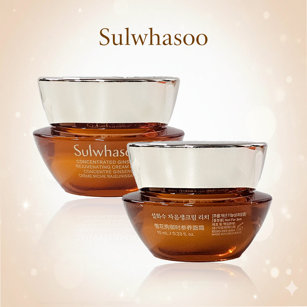 Sulwhasoo Concentrated Ginseng Rejuvenating Cream Rich (10ml x 2pcs Set) Travel Size
