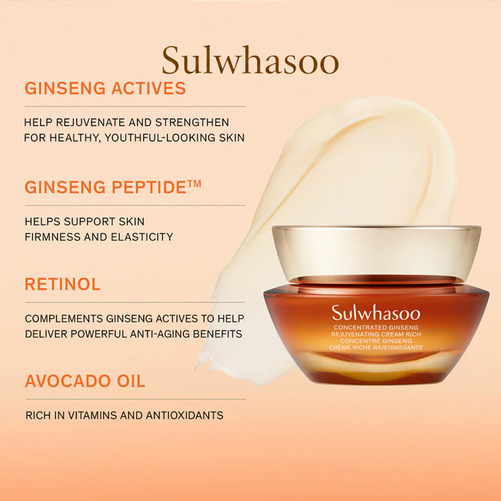 Sulwhasoo Concentrated Ginseng Rejuvenating Cream Rich 1ml × 12pcs.Travel Size