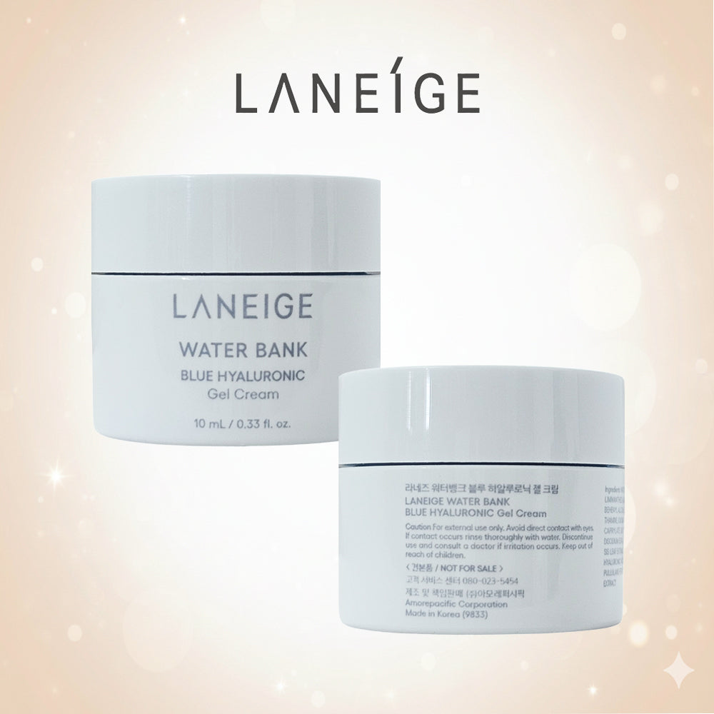 LANEIGE Water Bank Blue Hyaluronic Gel Cream 10 ml x 3ea – Individual Mini