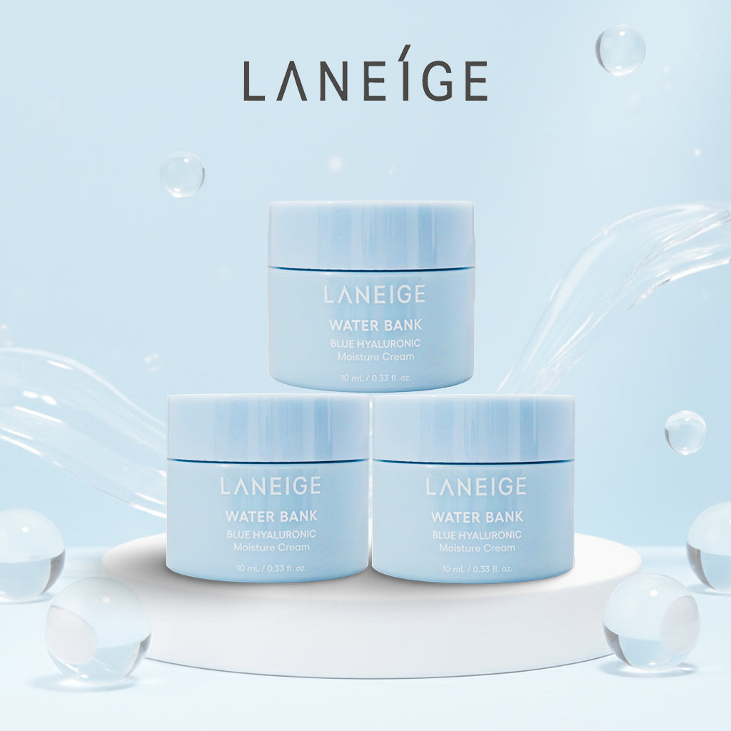 LANEIGE Water Bank Blue Hyaluronic Moisture Cream 10 ml x 3ea – Individual Mini
