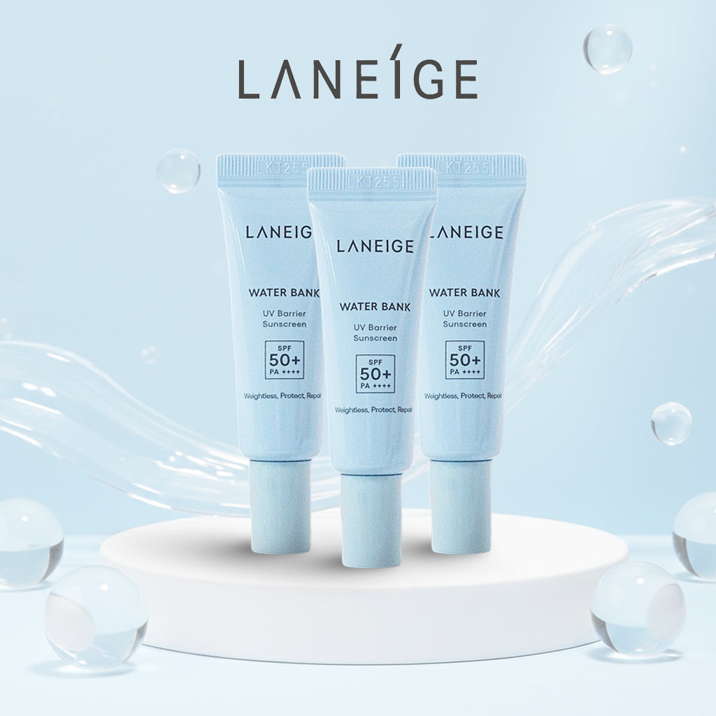 LANEIGE Water Bank UV Barrier Sunscreen SPF50 PA+++ 10 ml x 3ea – Individual Mini