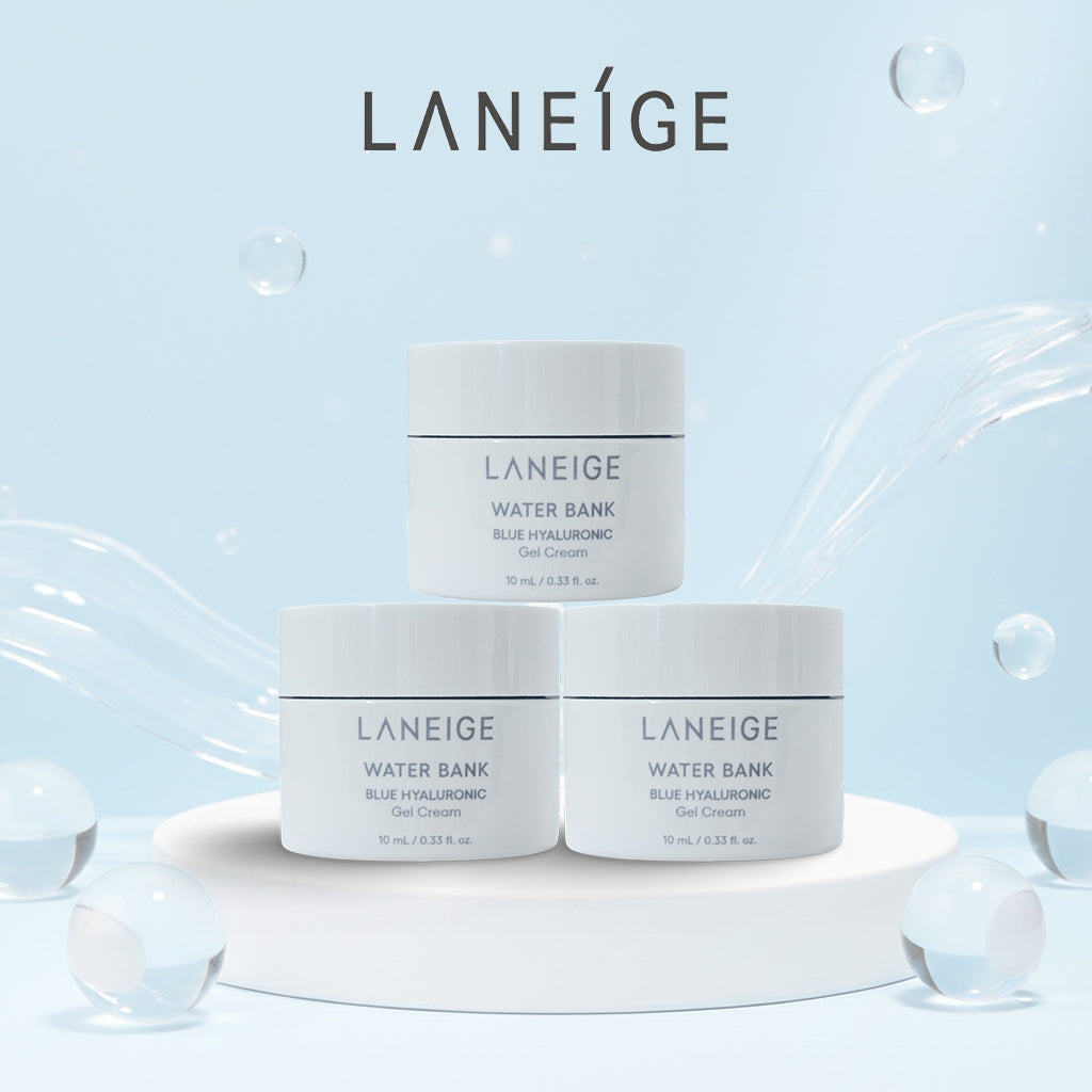 LANEIGE Water Bank Blue Hyaluronic Gel Cream 10 ml x 3ea – Individual Mini