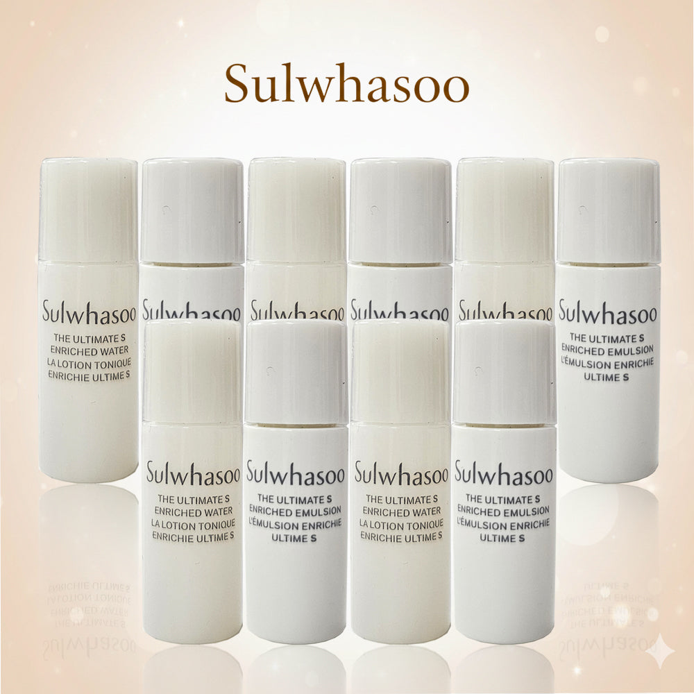 Sulwhasoo The Ultimate S Enriched Water 5ml (10pcs) + Enriched Emulsion 5ml (10pcs) Travel Size