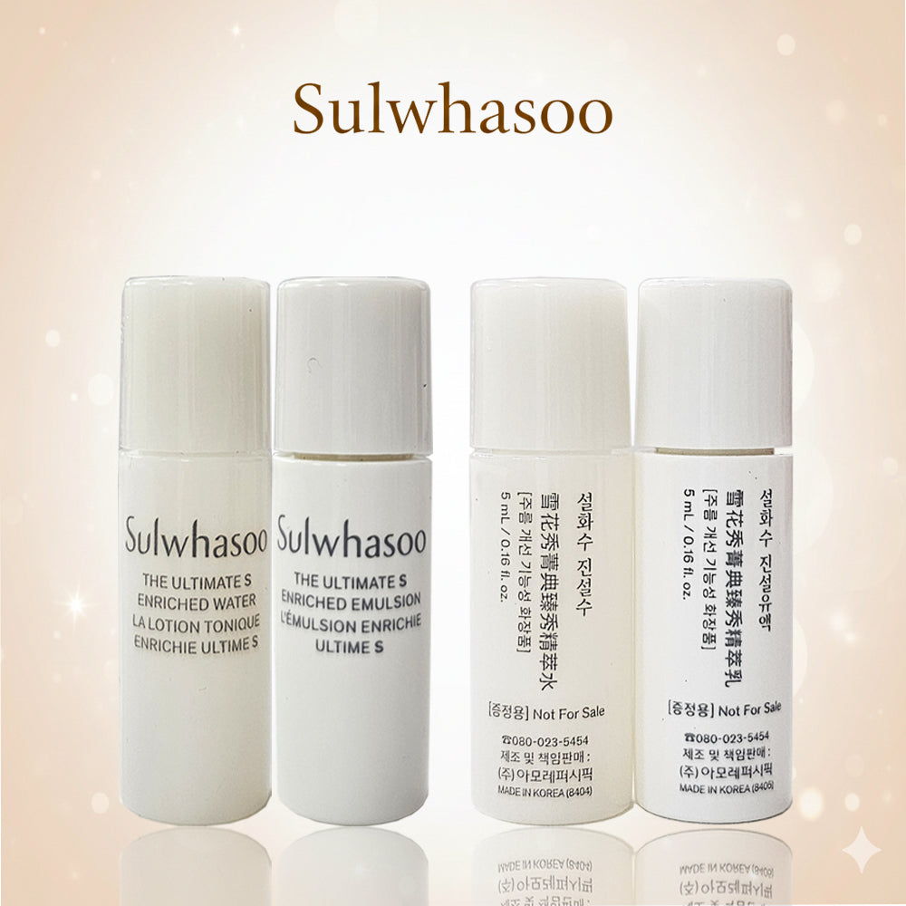 Sulwhasoo The Ultimate S Enriched Water 5ml (10pcs) + Enriched Emulsion 5ml (10pcs) Travel Size