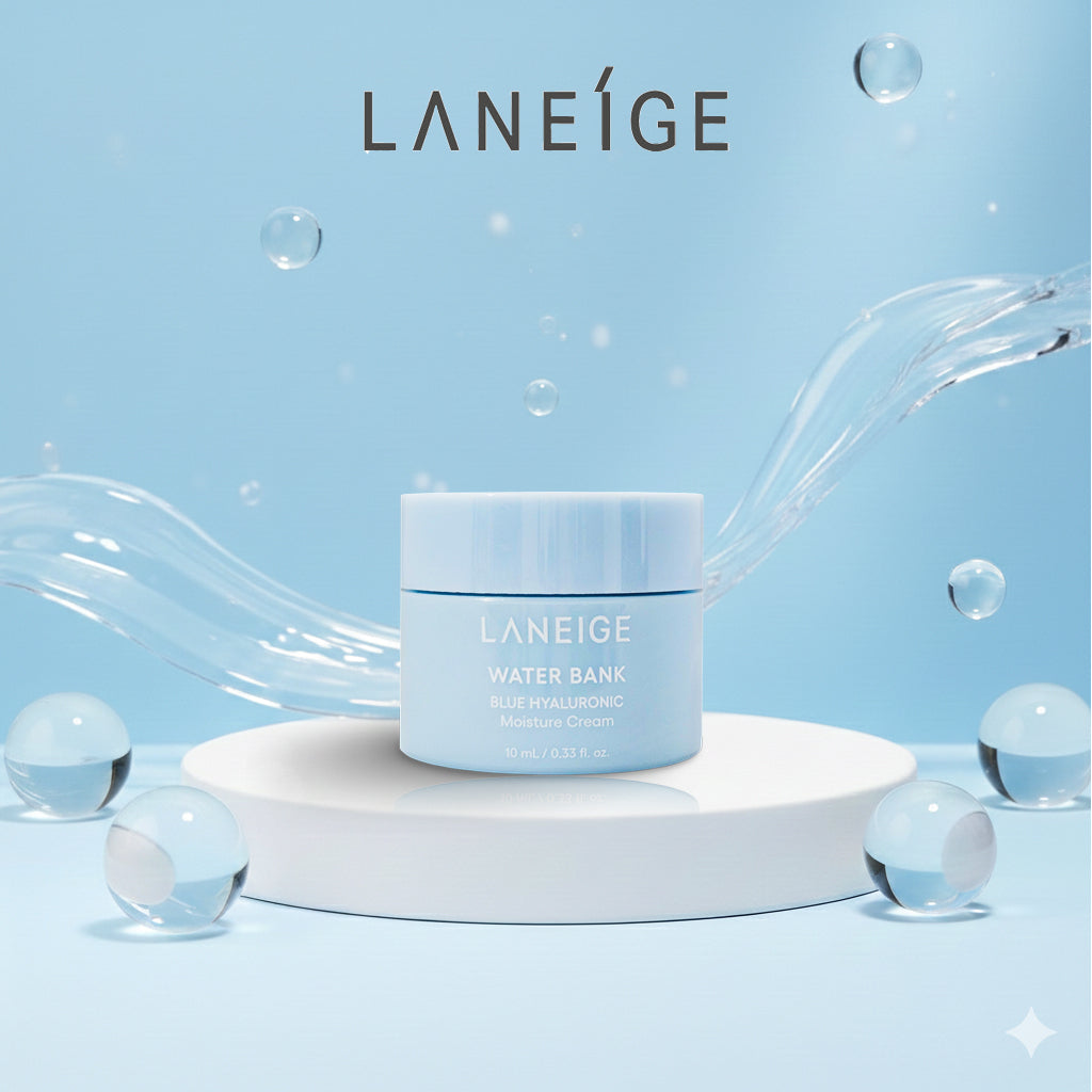 LANEIGE Water Bank Blue Hyaluronic Moisture Cream 10 ml x 3ea – Individual Mini